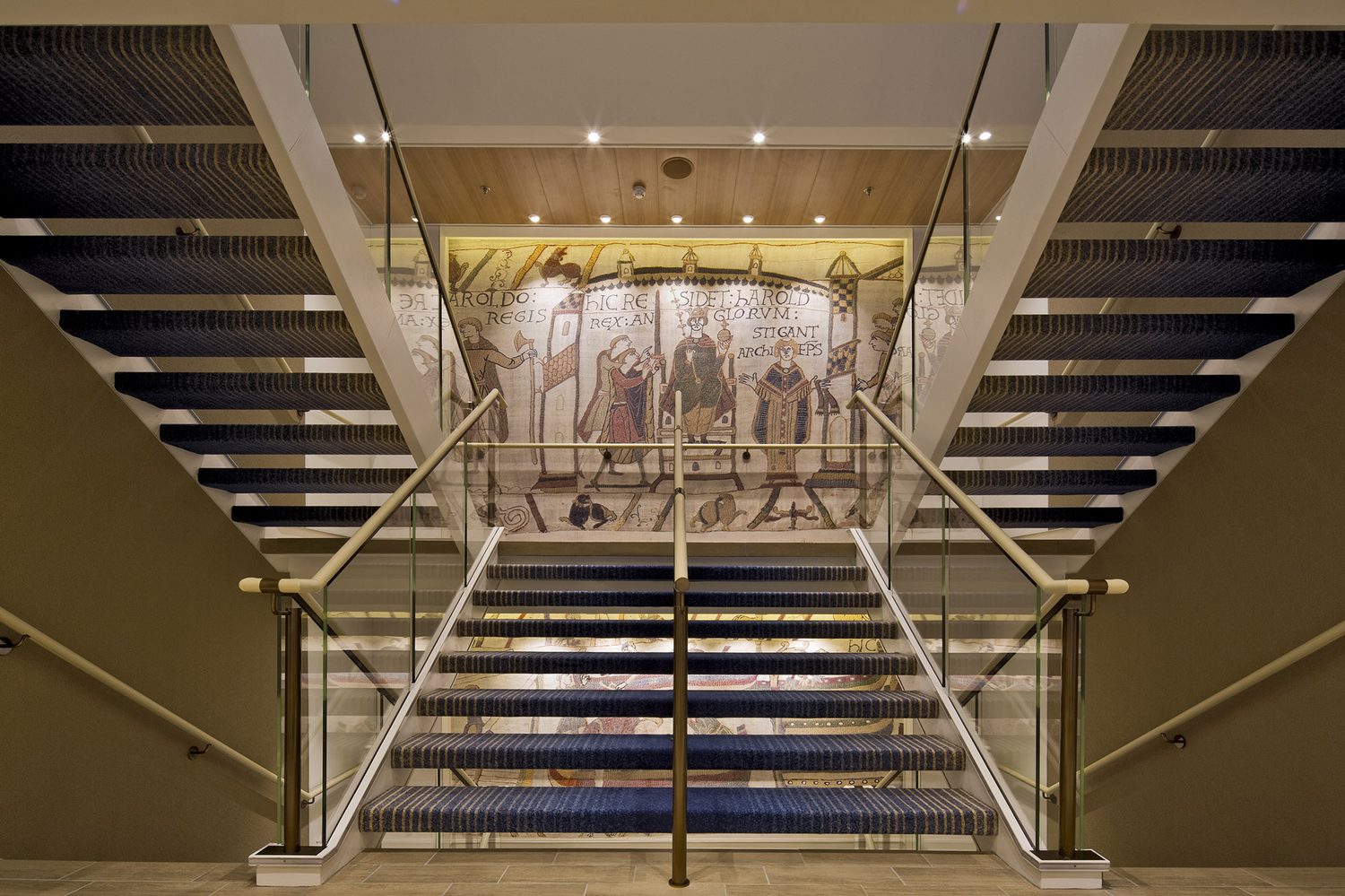 Bayeux Tapestry Replica Stairwell aboard Viking