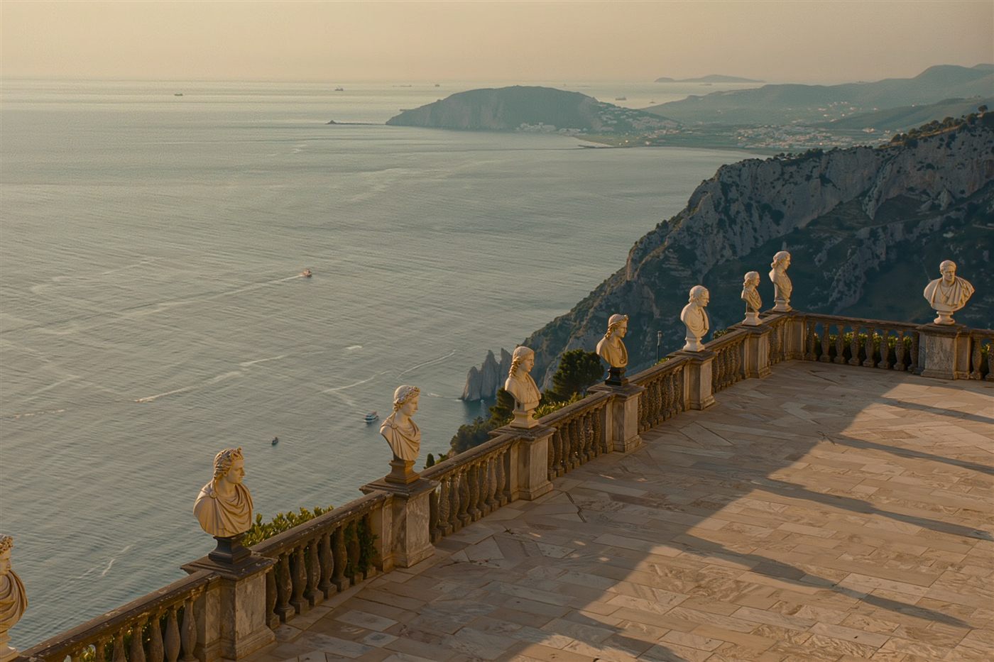 A clifftop garden above the coast