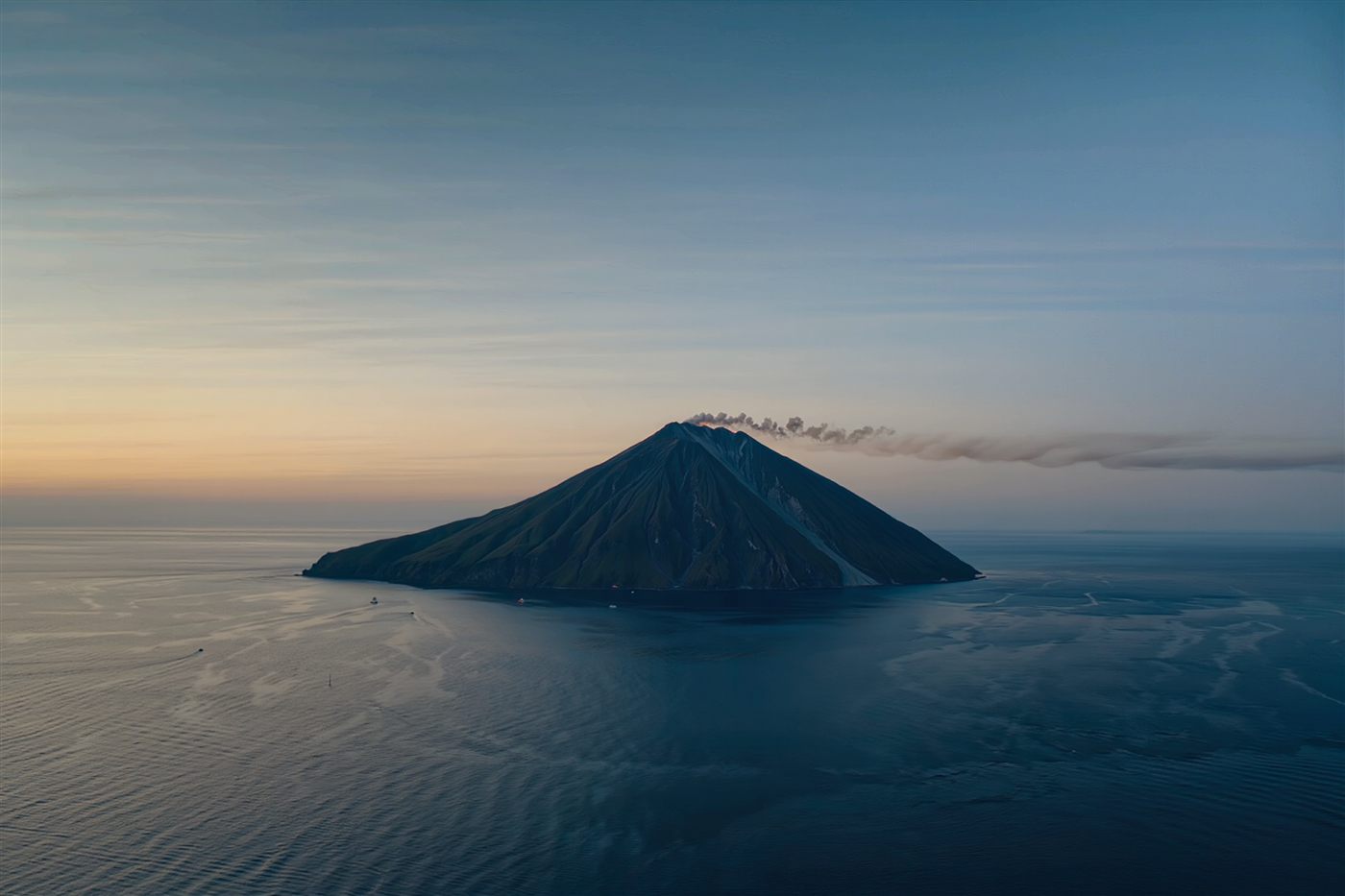 Stromboli rising from the sea
