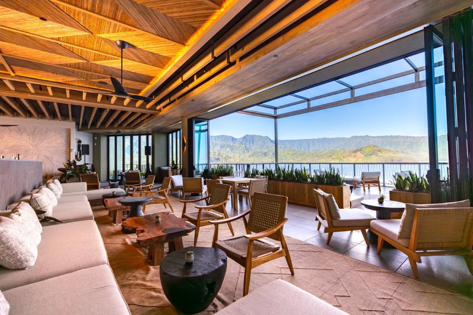 The Welina terrace at 1 Hotel Hanalei Bay