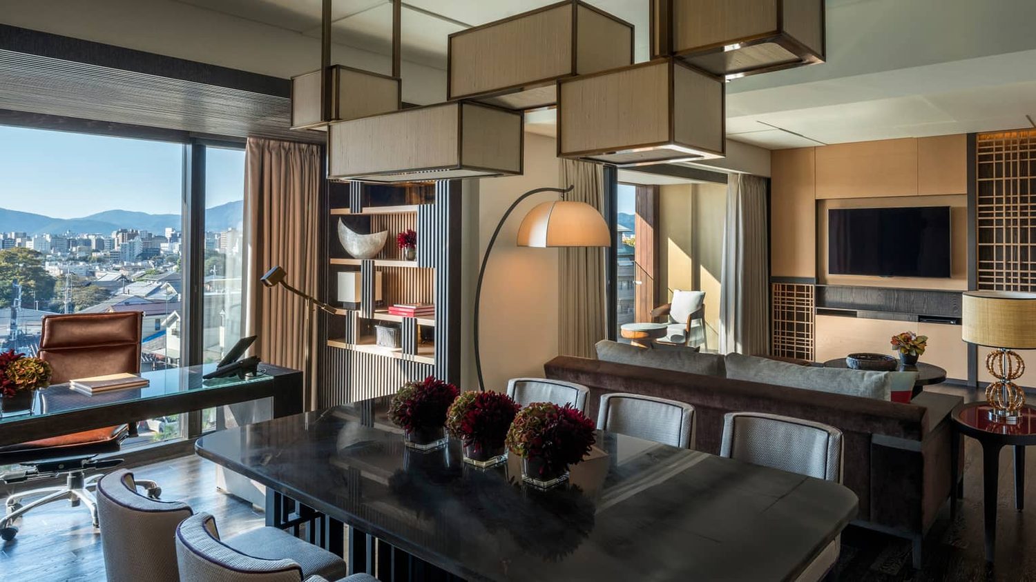 A dining room at Four Seasons Hotel Kyoto