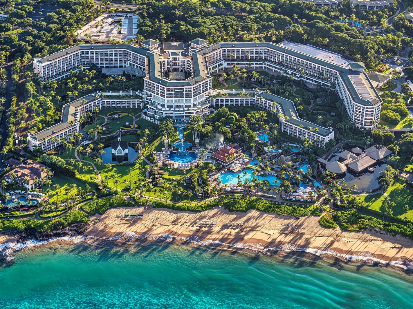The Grand Wailea, A Waldorf Astoria Resort, over the pools and beach