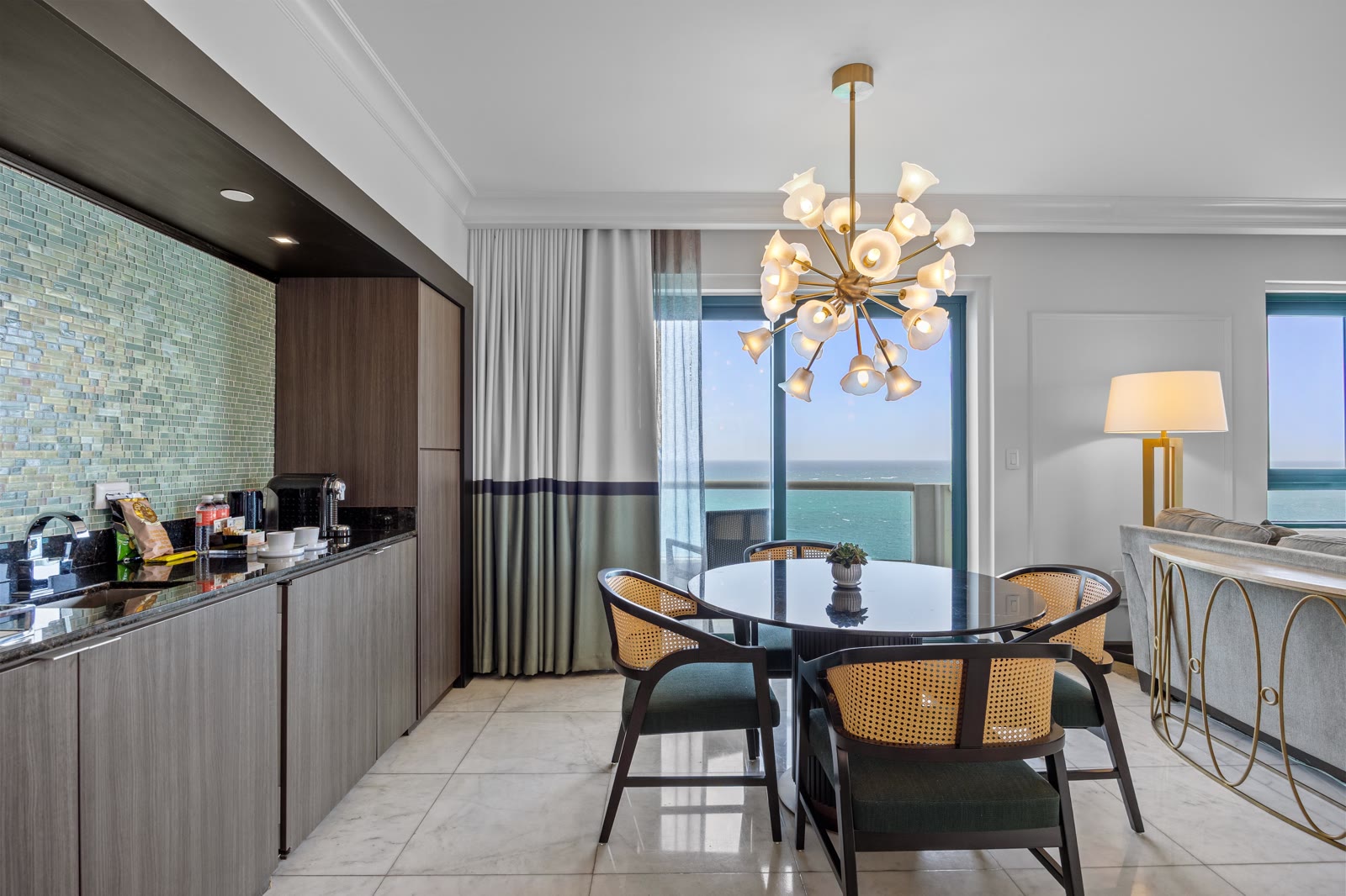 Commodore Terrace Ocean-Front Suite terrace and view