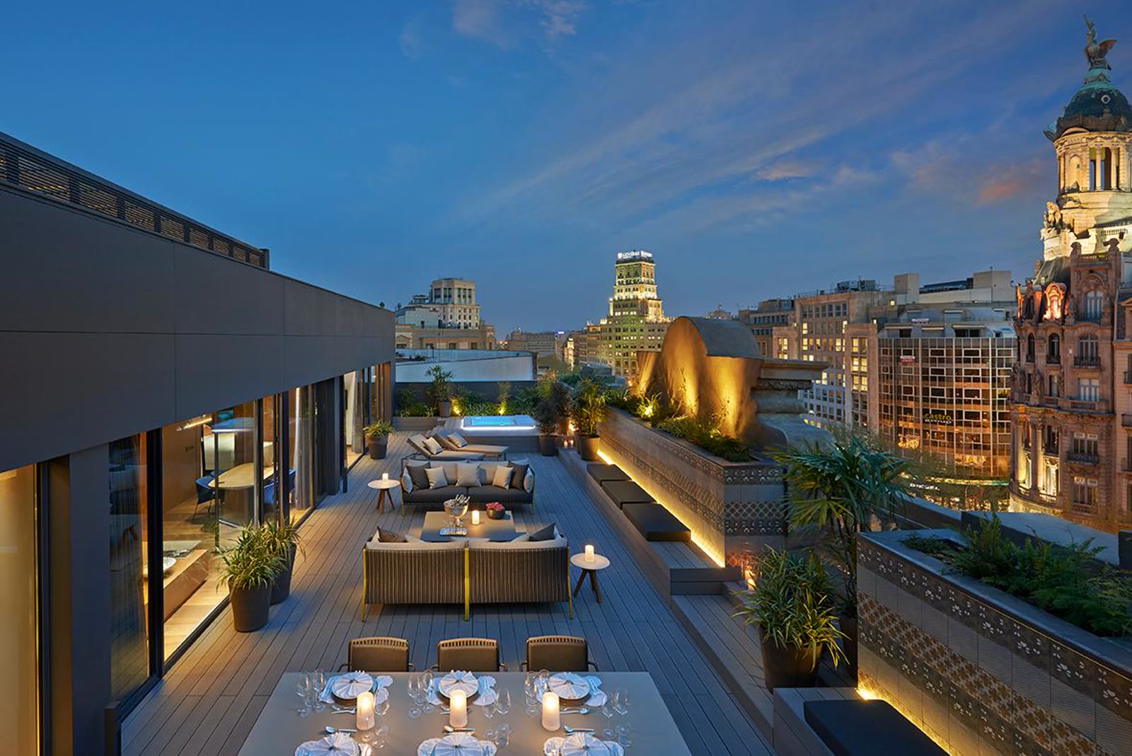 A garden terrace at the Mandarin Oriental, Barcelona