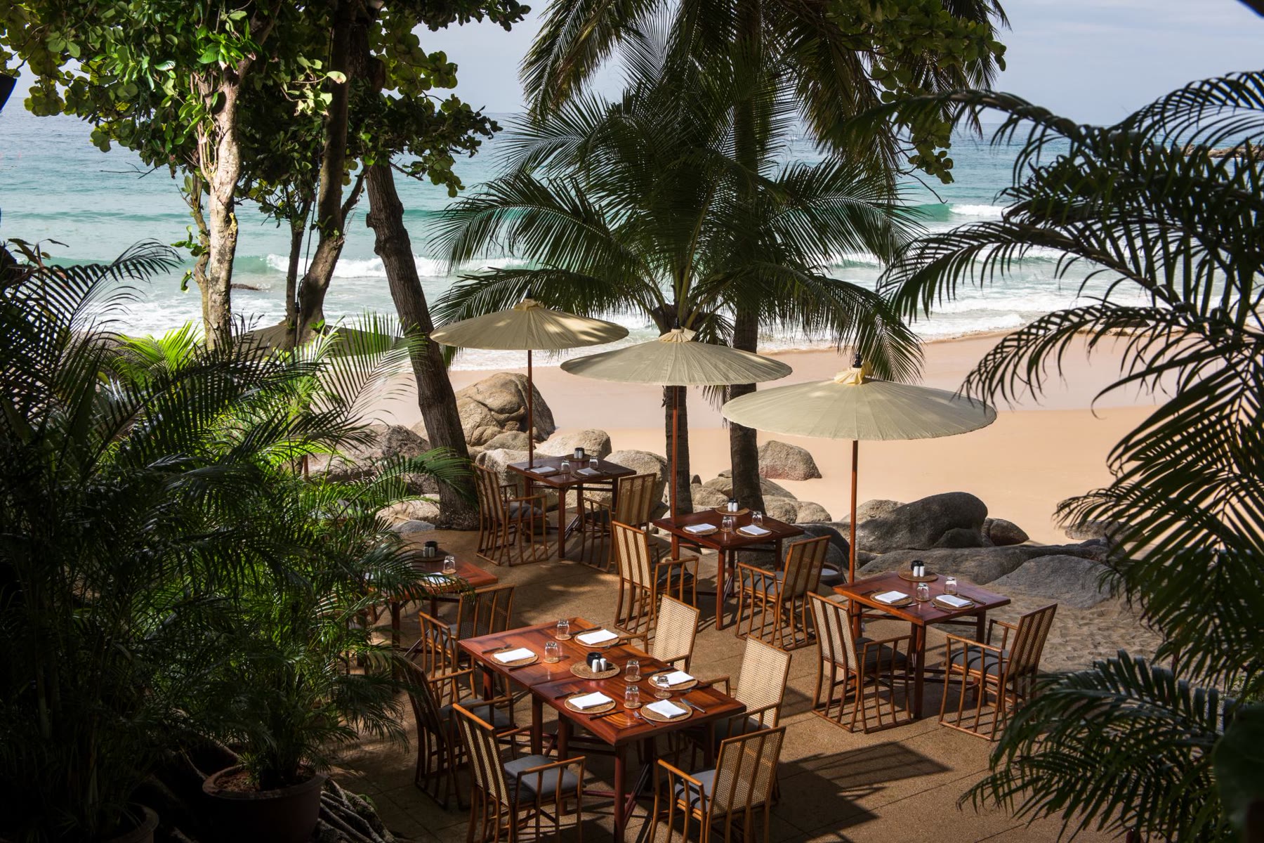 The beach terrace at Amanpuri