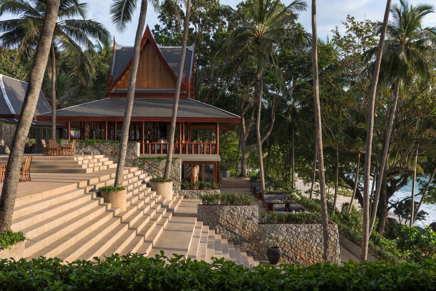 The signature steps at Amanpuri