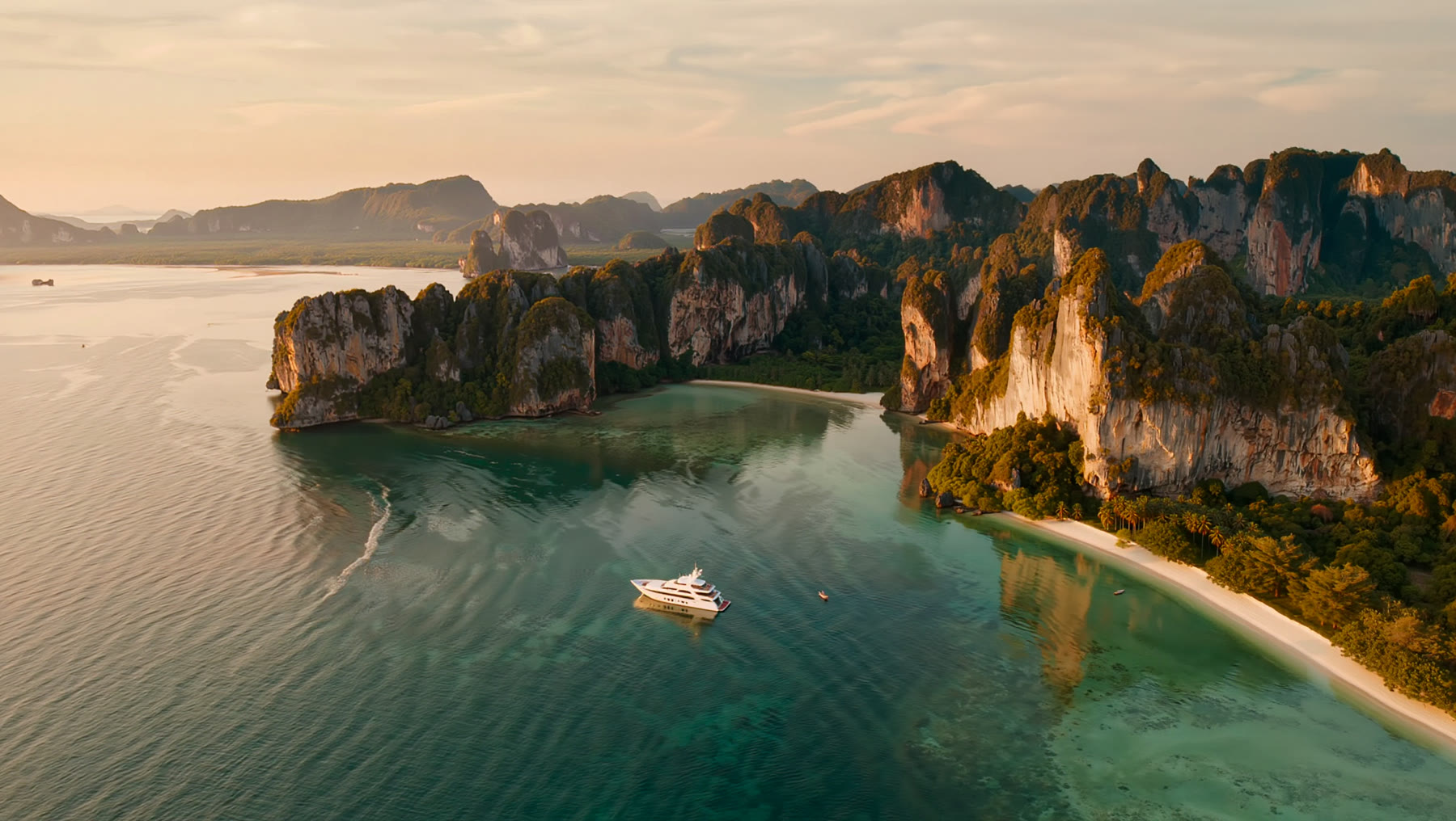 Limestone islands in Phang Nga Bay, the Andaman Sea
