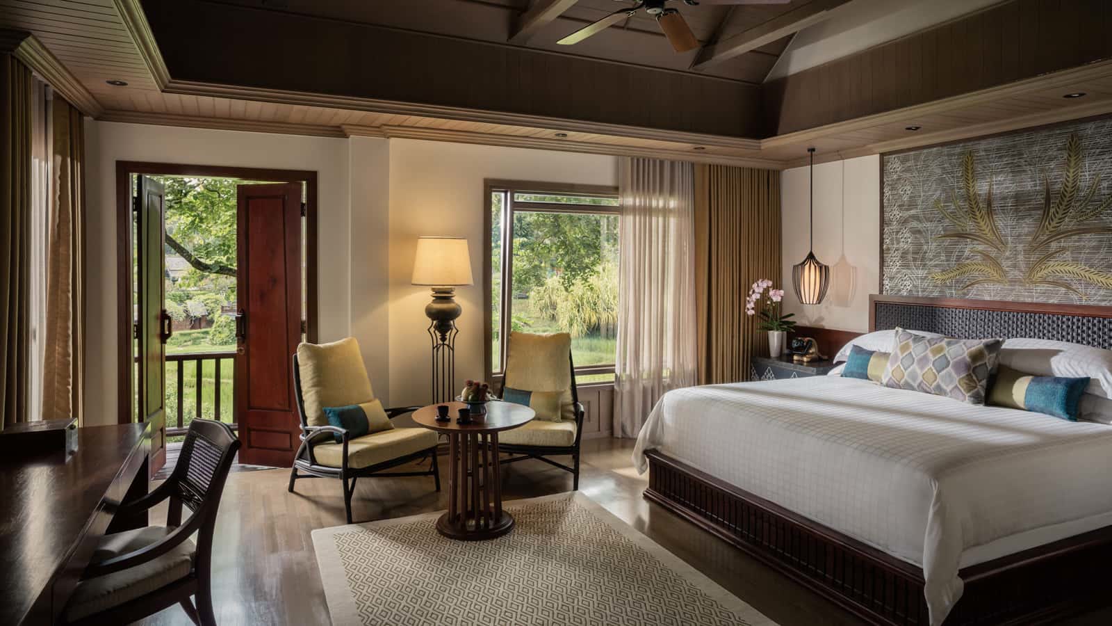 A pavilion bedroom at Four Seasons Chiang Mai
