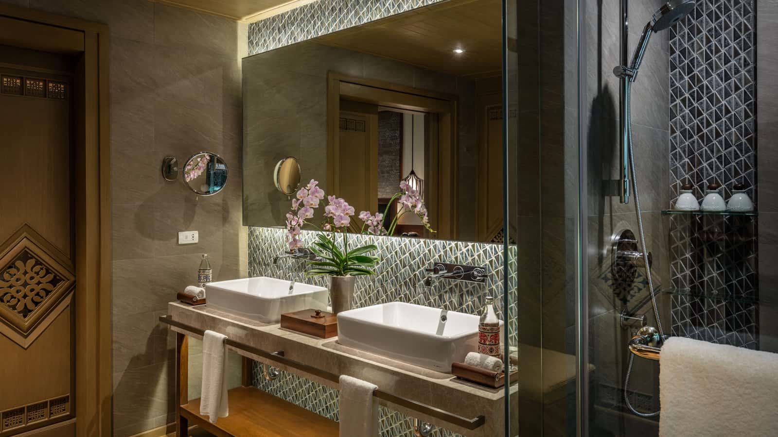 A pavilion bathroom at Four Seasons Chiang Mai