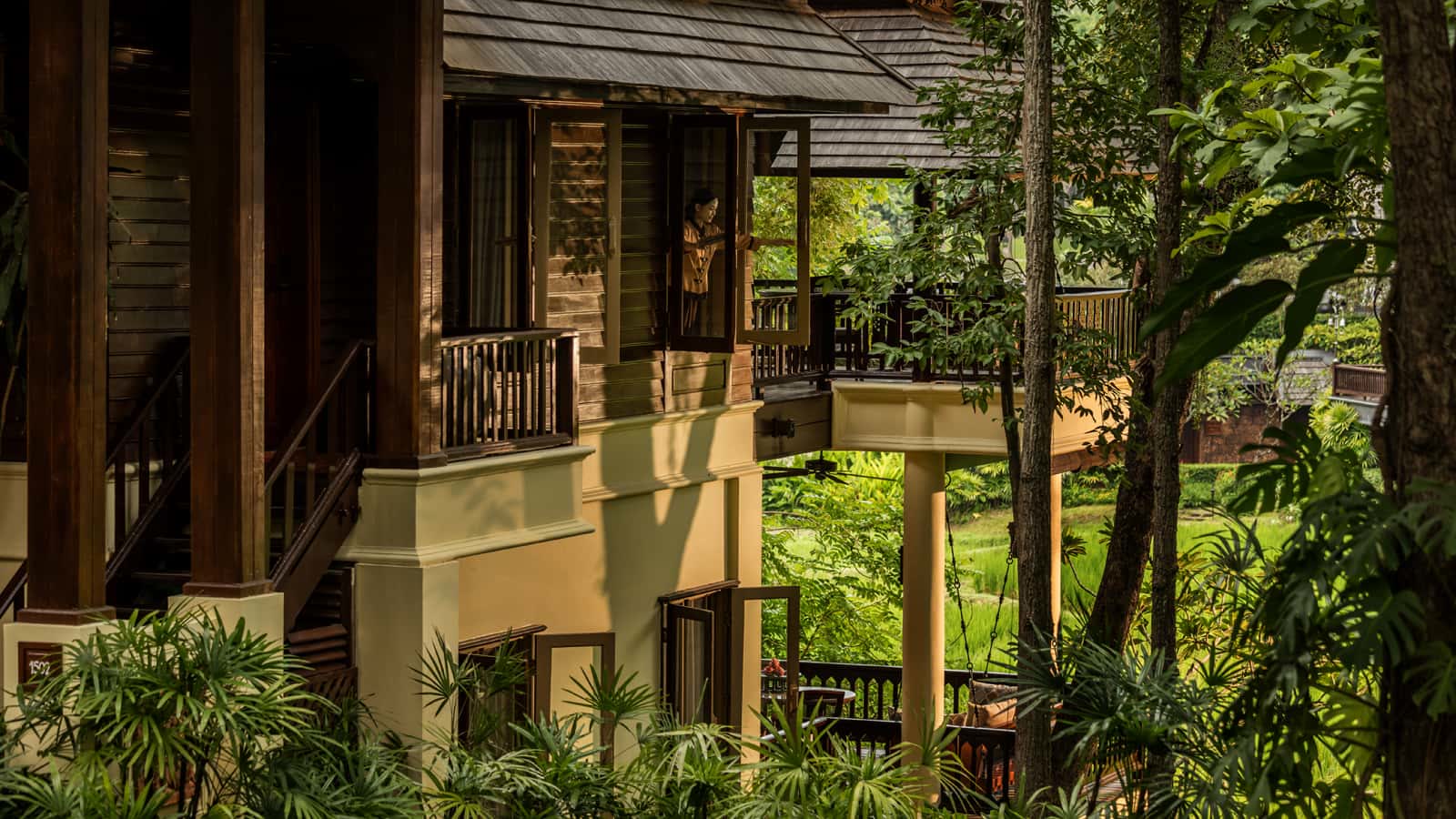 Pavilions amid the gardens at Four Seasons Chiang Mai