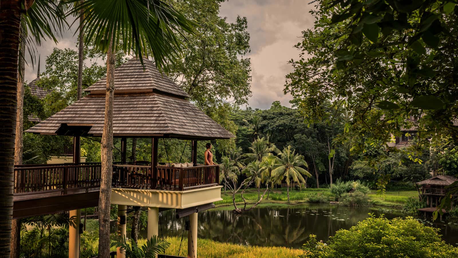 The rice-terrace pavilion at Four Seasons Chiang Mai