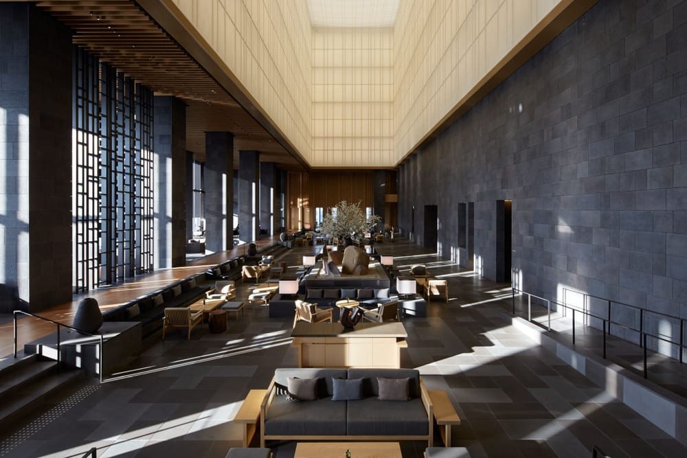 The top-floor lounge at Aman Tokyo