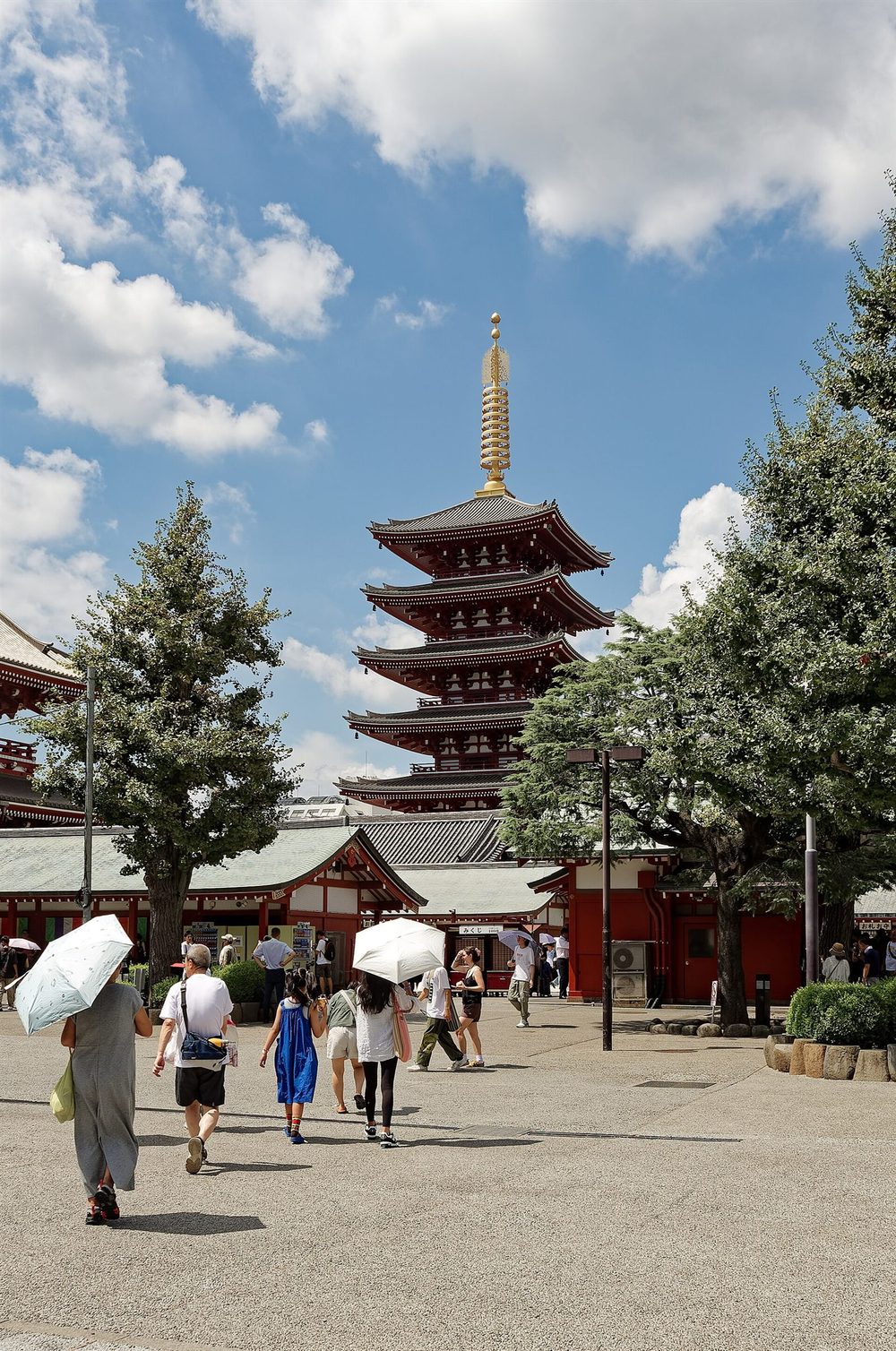 The five-story pagoda at Senso-ji temple, Asakusa